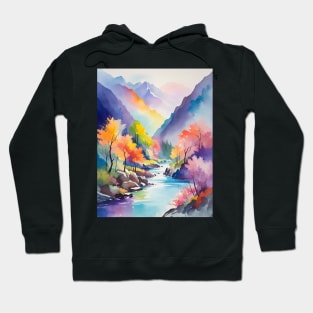 River through Forest Hoodie